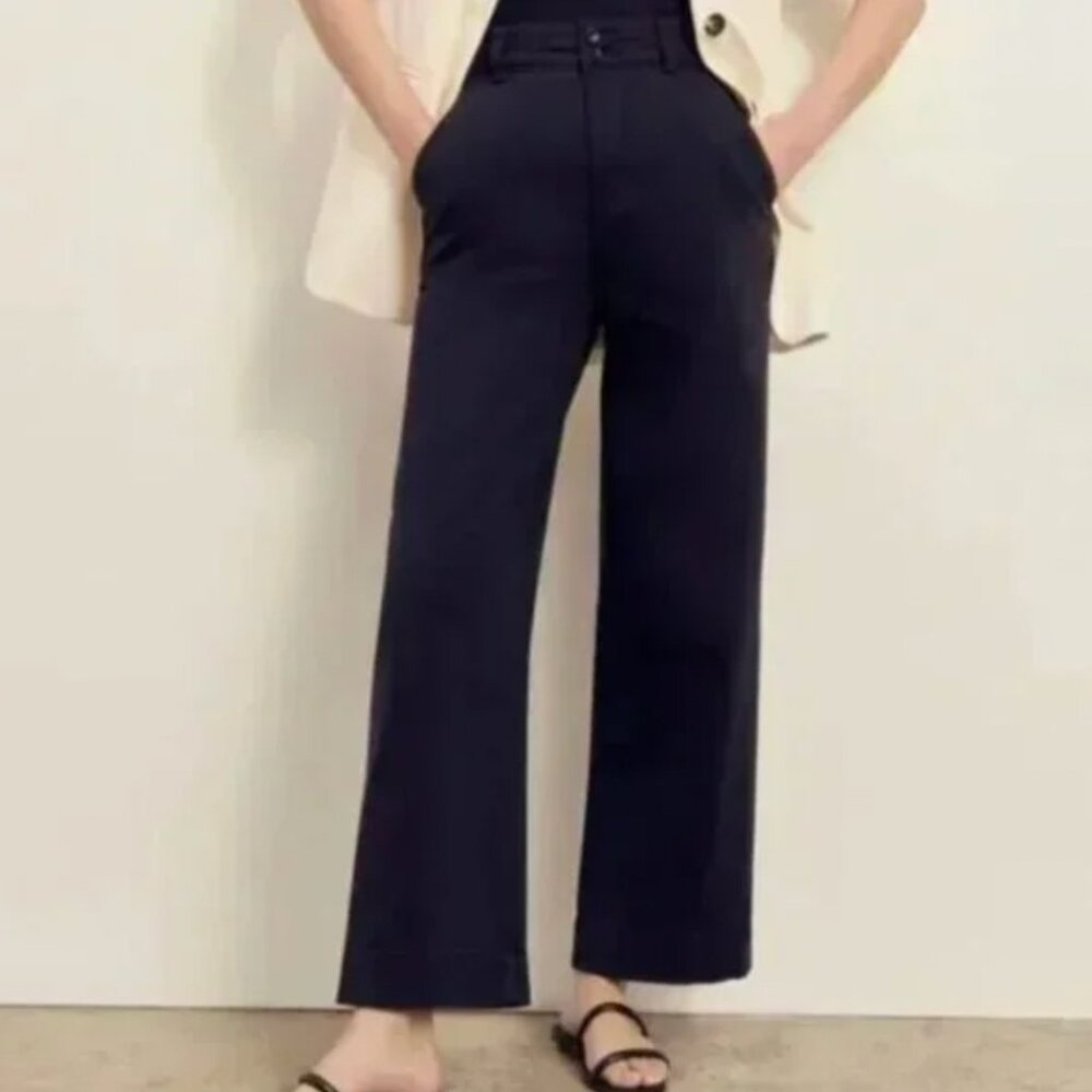 NWT Everlane The Organic Wide Leg Pant Womens 0 Black